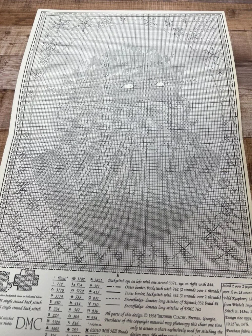 RARE Father Christmas Cross Stitch Pattern By The Twelfth Colony